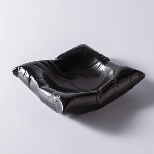 Ceramic Artistic Pillow-Shaped Food Plate
