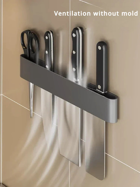 Stainless Steel Knife Holder - Multi-Function Shelf