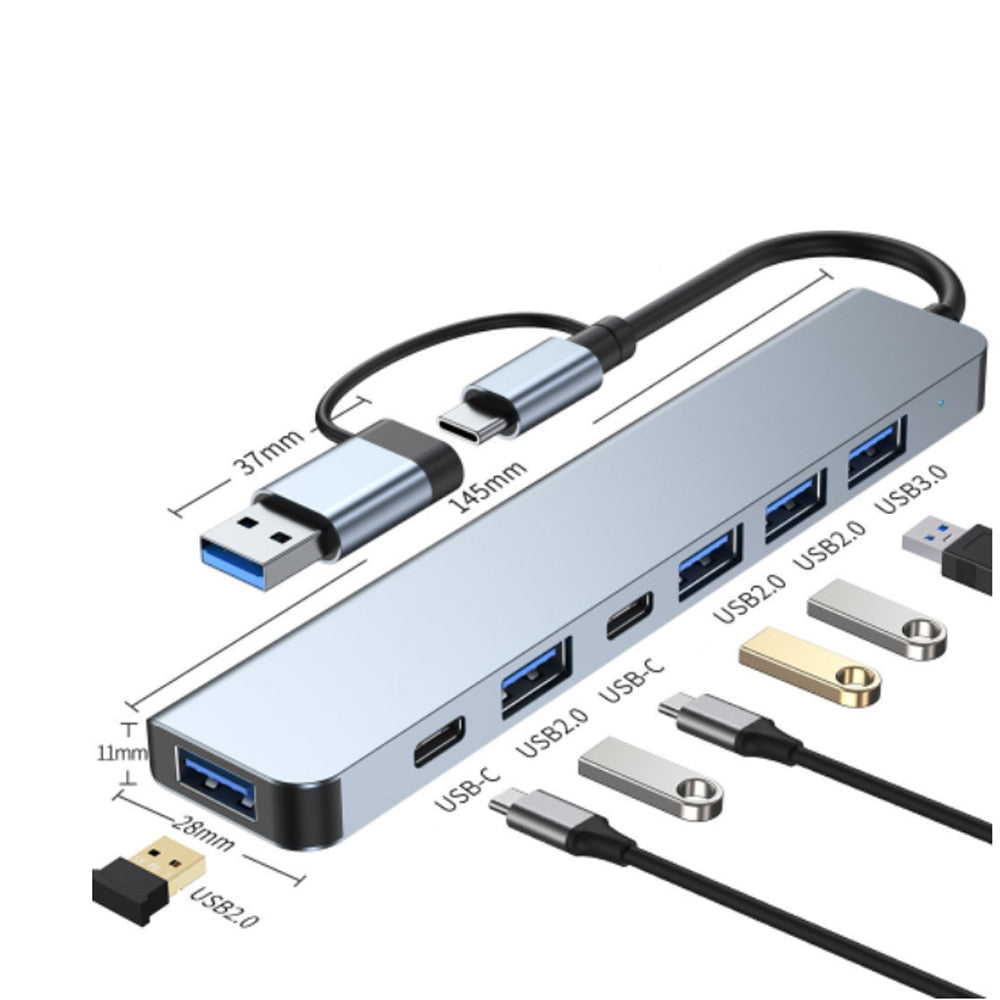Thunderbolt 3 USB-C Hub with HDMI, PD, SD/TF for MacBook Air M1 and iPad Pro