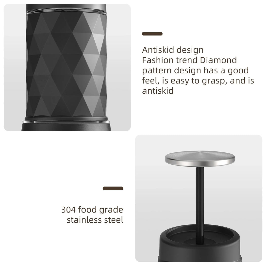 Portable Espresso Machine – Hand Press Coffee Brewer for Capsule & Ground Coffee, Perfect for Travel and Picnics