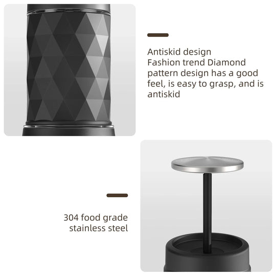 Portable Espresso Machine – Hand Press Coffee Brewer for Capsule & Ground Coffee, Perfect for Travel and Picnics