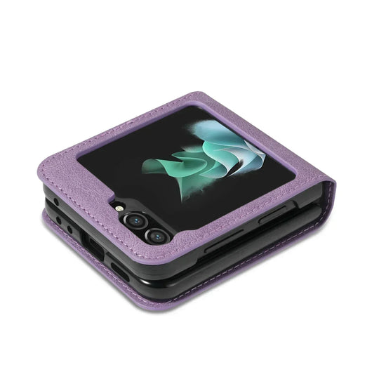 Leather Wallet Case for Flip Series Smartphones