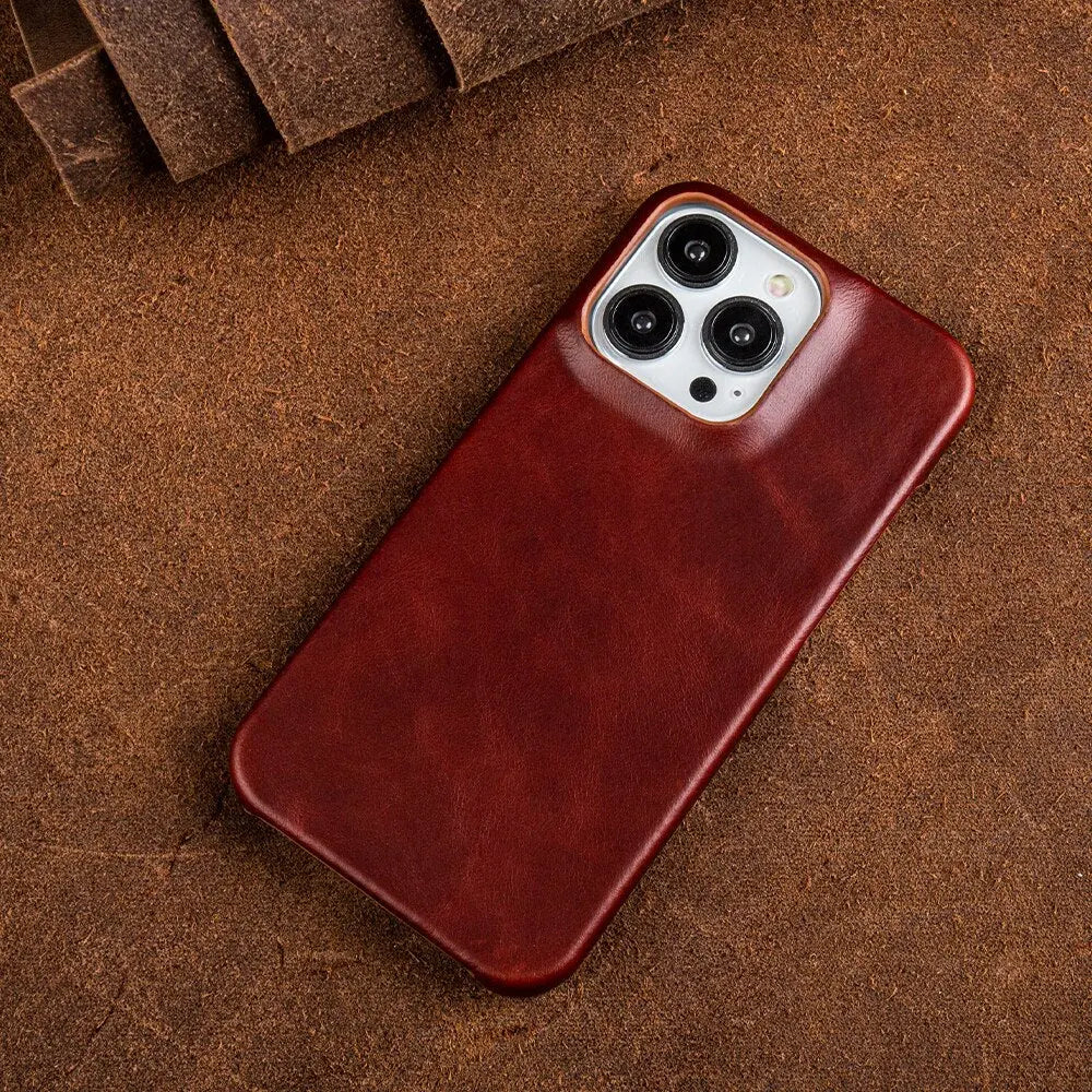 Luxurious, Handmade Genuine Cowhide Leather Case for iPhone