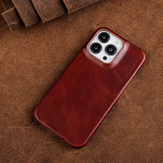 Luxurious, Handmade Genuine Cowhide Leather Case for iPhone
