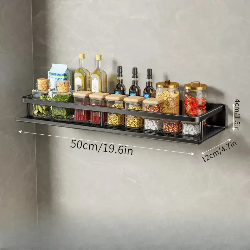 Elegant Wall Shelf for an Organized Kitchen