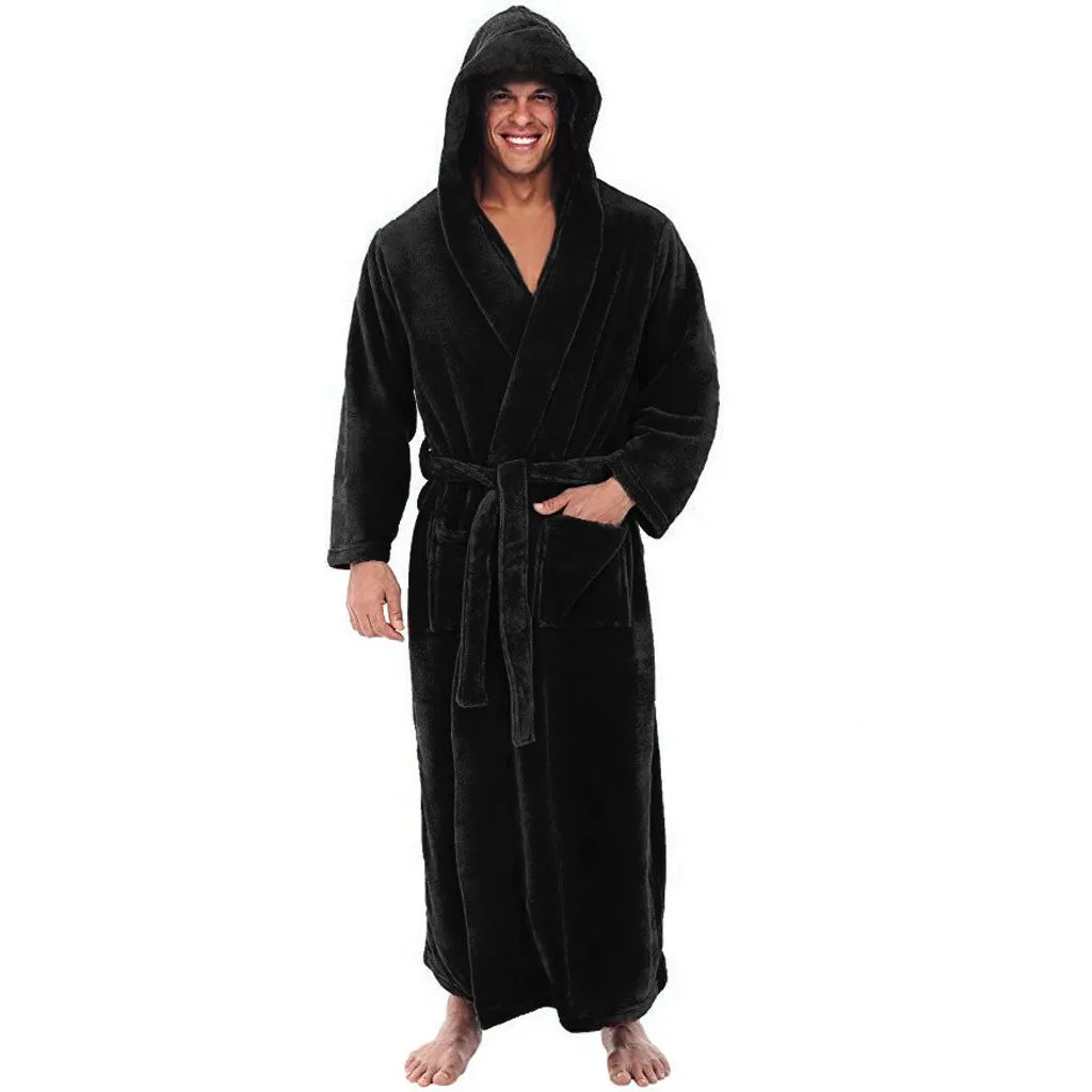 Cozy Hooded Bathrobe for Men