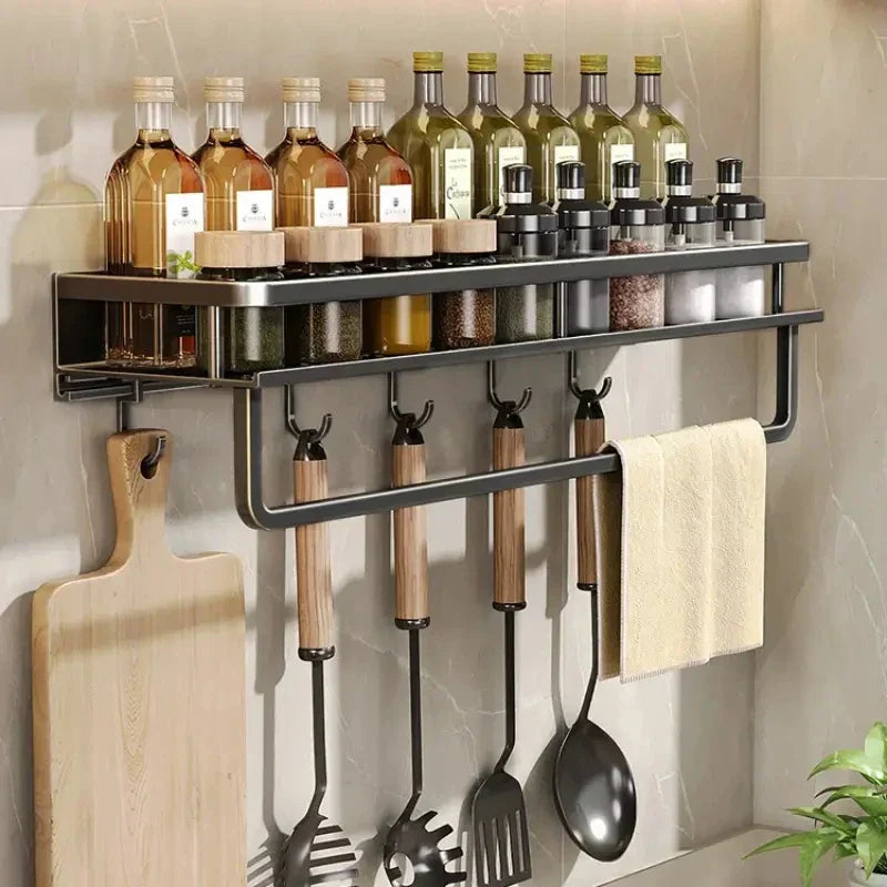 Elegant Wall Shelf for an Organized Kitchen