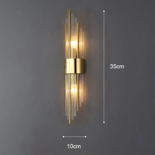 Elegant LED Wall Lamp in Gold