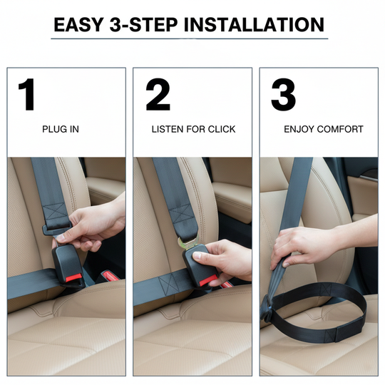 Seat Belt Extender - Adjustable Length - Buckle Fit