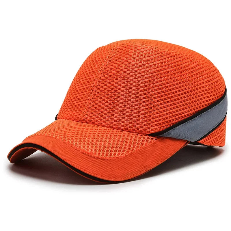 Red Safety Bump Cap - Helmet with Hard ABS Inner Core for Head Protection at Home, Work, and Factory