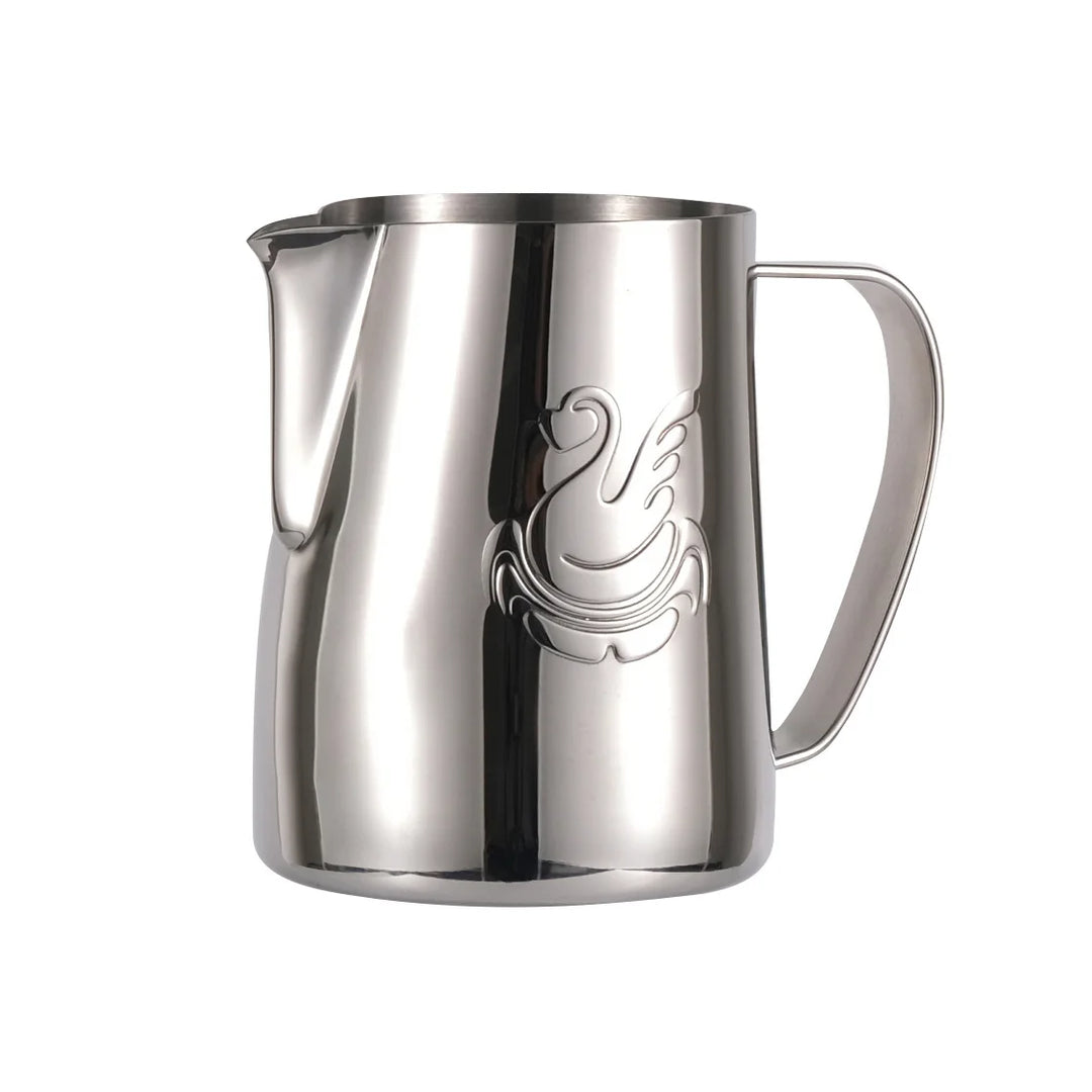 600ml Stainless Steel Coffee Pot Milk Frother Cup Cream Maker Espresso Latte Art Tool - Elegant Swan Design