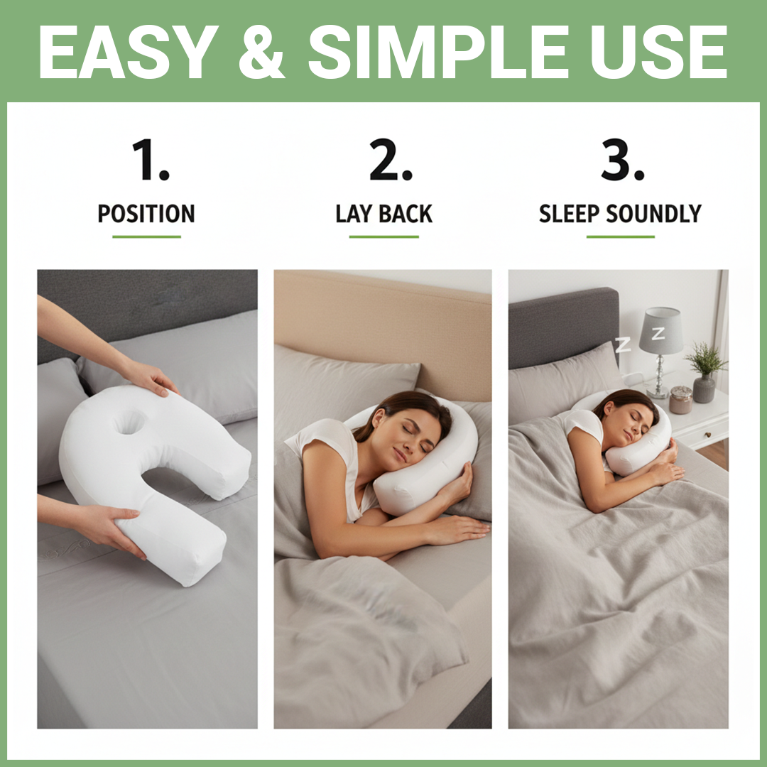 Side Sleeper Pillow - Ear Hole - Memory Foam