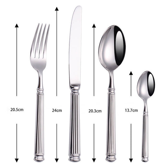 Simple Striped Cutlery 4 Piece Set