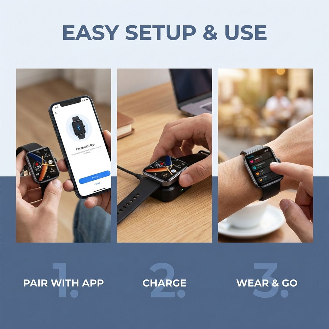 Smartwatch - AMOLED Display - Health Tracking
