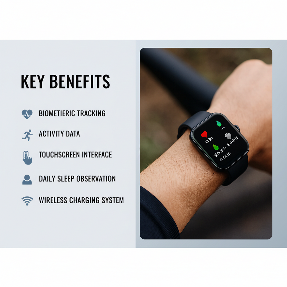 Smartwatch - Biometric Tracking - Daily Monitoring