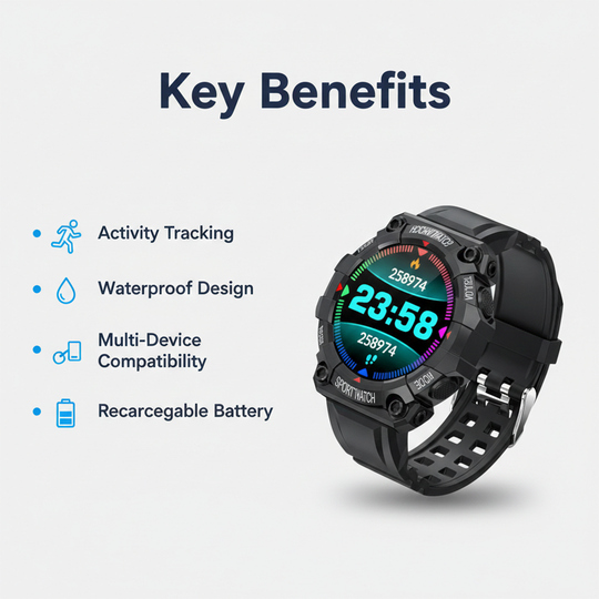 Smartwatch - Fitness Tracking - Waterproof Design