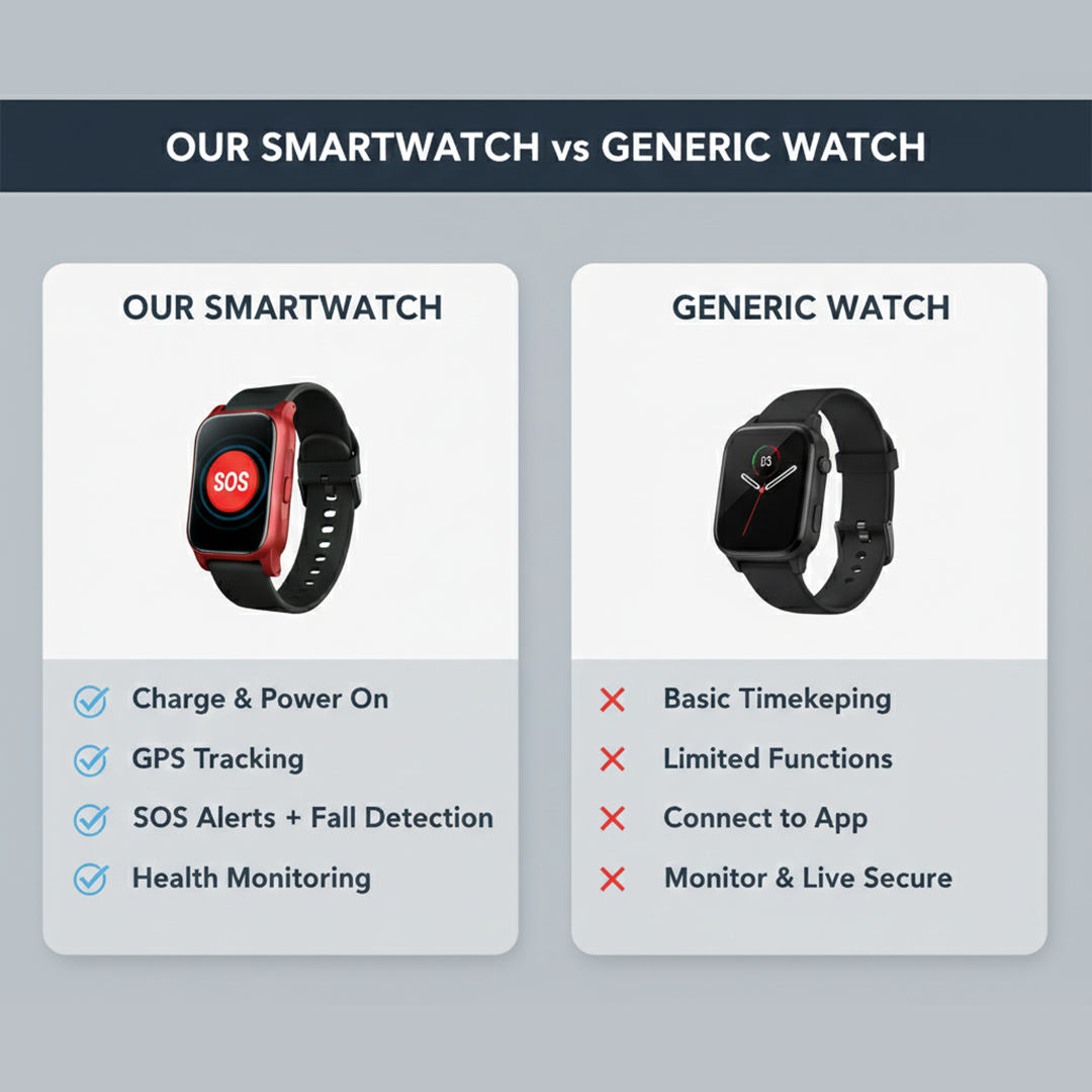 Smartwatch - GPS Tracking - SOS Alert