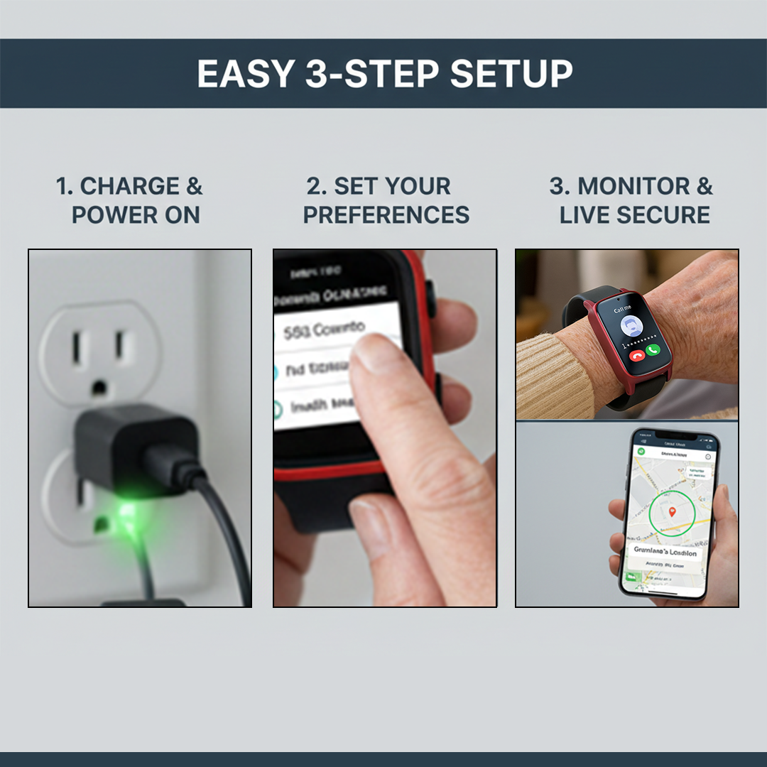 Smartwatch - GPS Tracking - SOS Alert