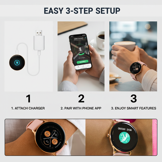 Smartwatch - Round Screen - Silicone Strap