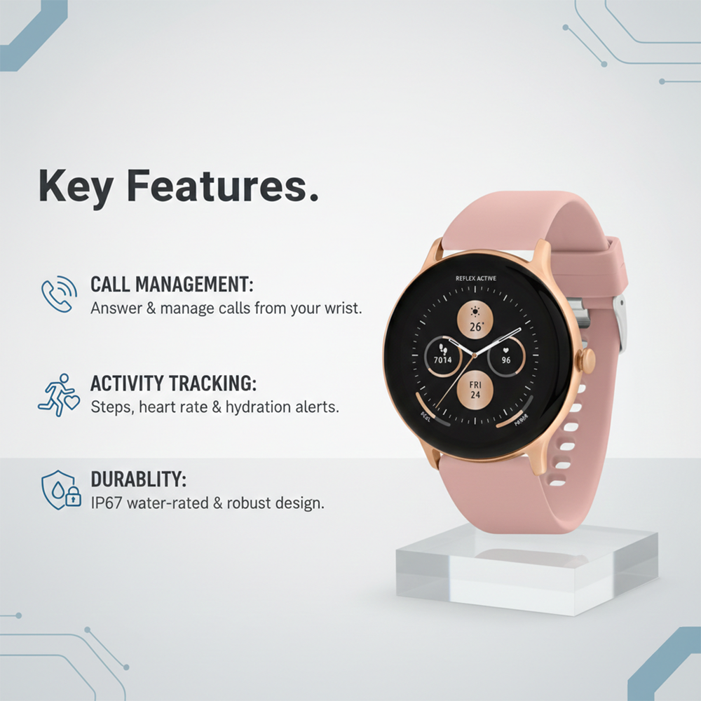 Smartwatch - Round Screen - Silicone Strap