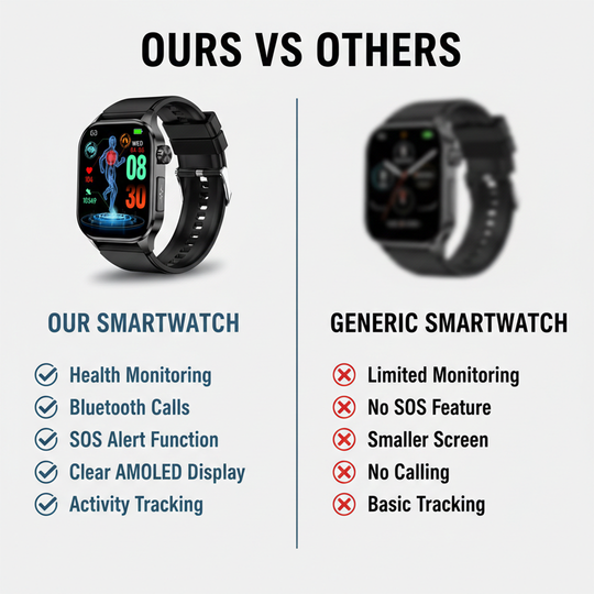 Smartwatch - Senior Friendly - Health Monitoring