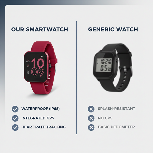 Smartwatch Activity Tracker - Fitness Monitoring - Waterproof Design
