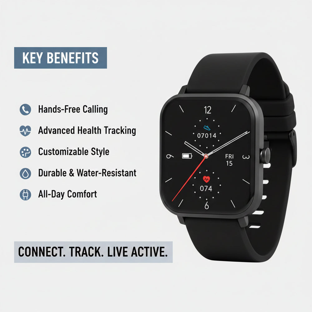 Smartwatch Tracker - Heart Sensor - Touch Display