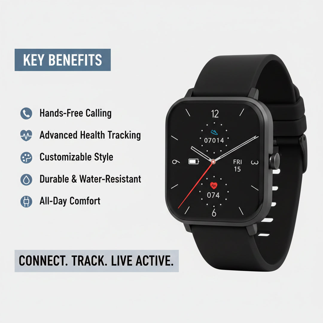 Smartwatch Tracker - Heart Sensor - Touch Display