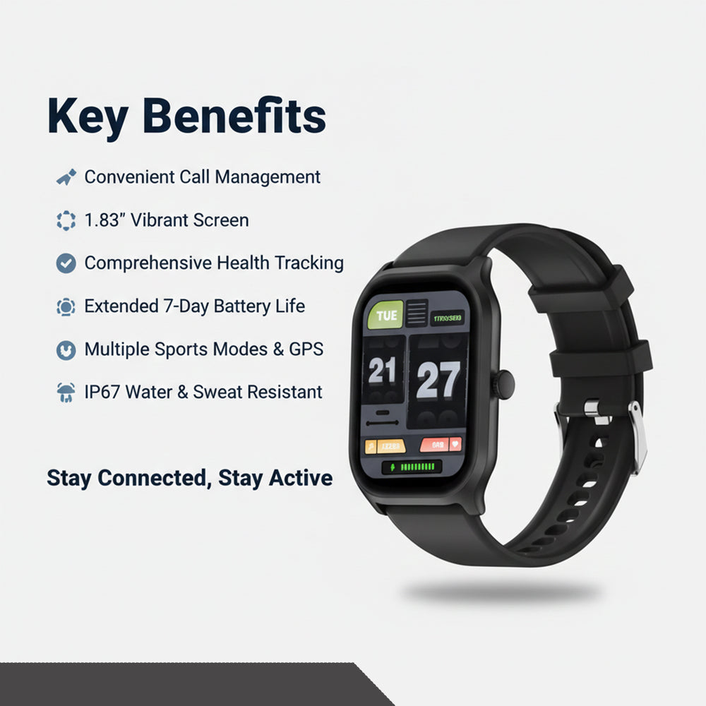 Smartwatch Tracker - Large Display - Activity Monitoring