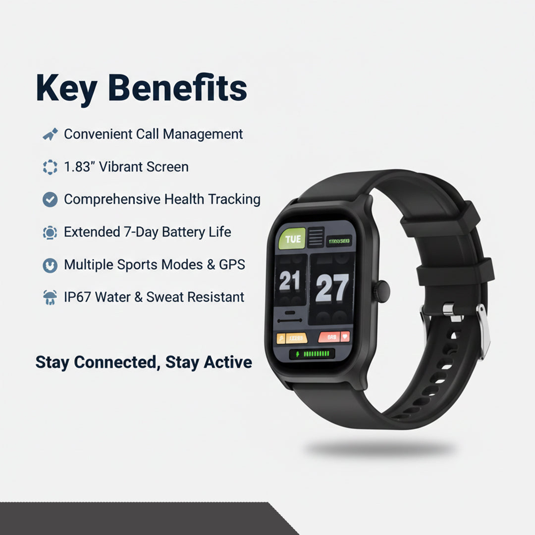 Smartwatch Tracker - Large Display - Activity Monitoring