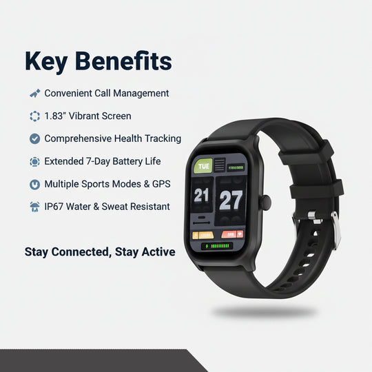 Smartwatch Tracker - Large Display - Activity Monitoring