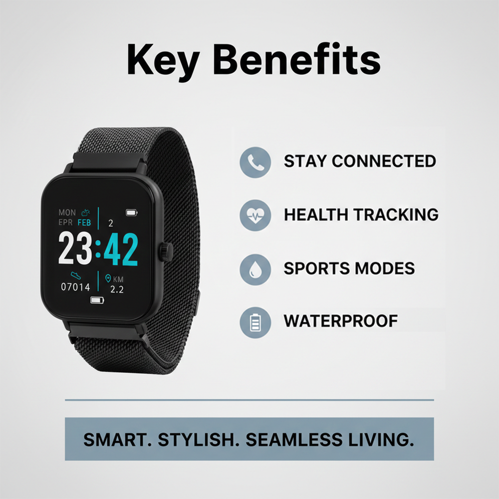 Smartwatch Tracker - Sports Display - Call Notifications