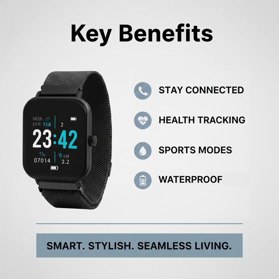 Smartwatch Tracker - Sports Display - Call Notifications