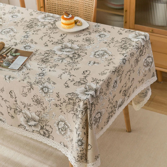 Pastoral Cotton-Linen Tablecloth