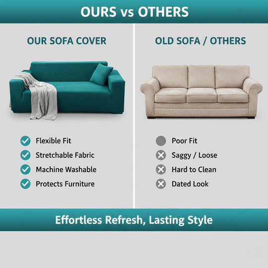 Stretch Sofa Cover - Universal Fit Slipcover - Machine Washable