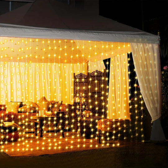 Solar-Powered Outdoor Lights - Curtain Design - Garden Decoration
