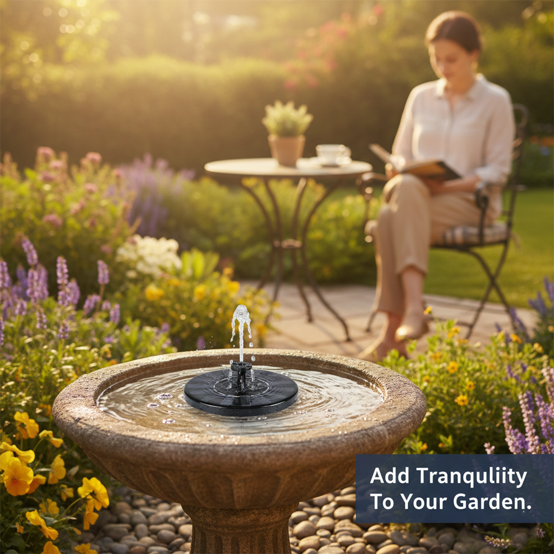 Solar Fountain Pump - Floating Design - Pond Use