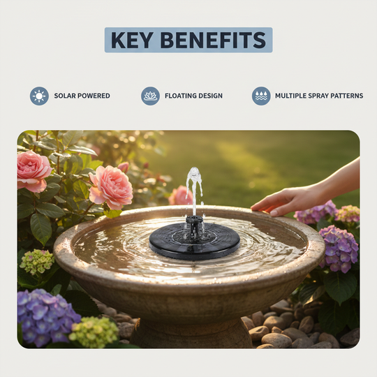 Solar Fountain Pump - Floating Design - Pond Use