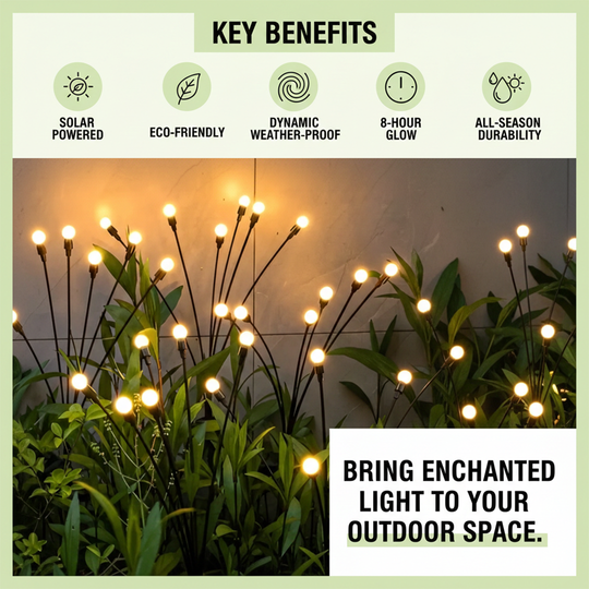 Solar Garden Lights - Firefly Style - Outdoor Stakes