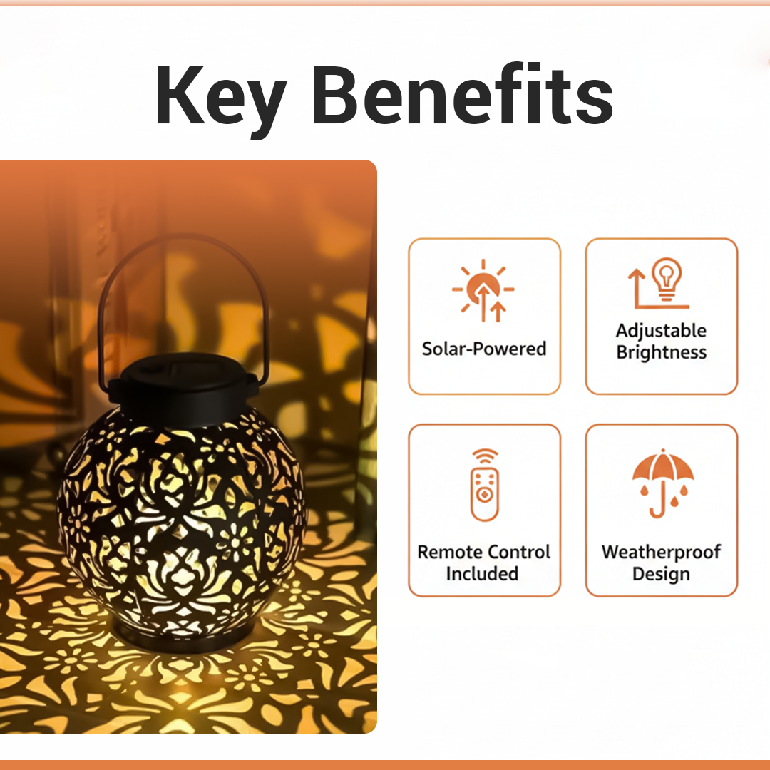 Solar LED Pendant Light for Outdoor Spaces