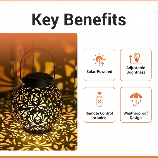 Solar LED Pendant Light for Outdoor Spaces
