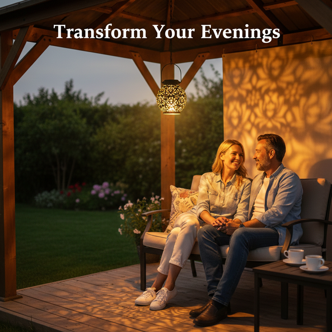 Solar LED Pendant Light for Outdoor Spaces