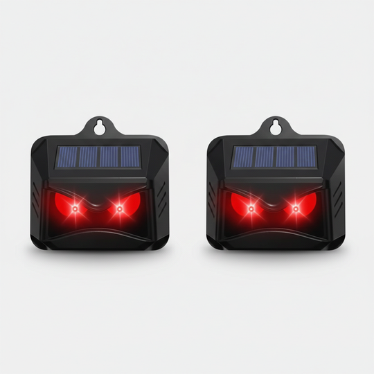 Solar Powered Ultrasonic Animal Repellent Set for Outdoor Area Protection