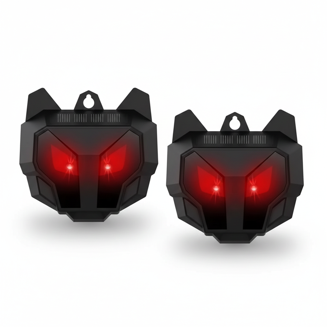 Solar Powered Ultrasonic Animal Repellent Set for Outdoor Area Protection