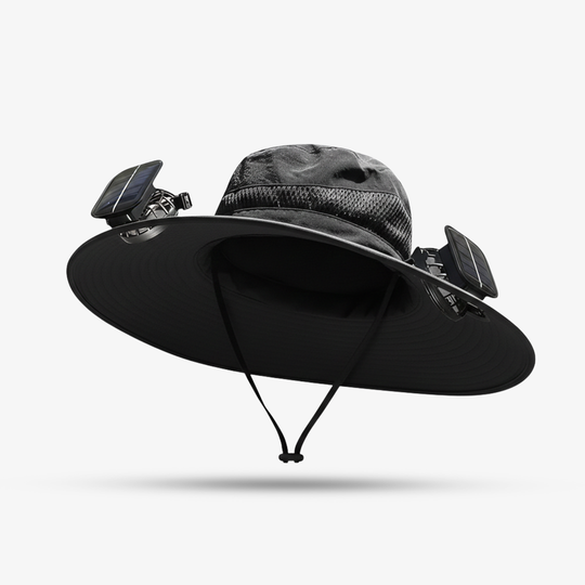 Sun Hat - Dual Fan - Solar USB