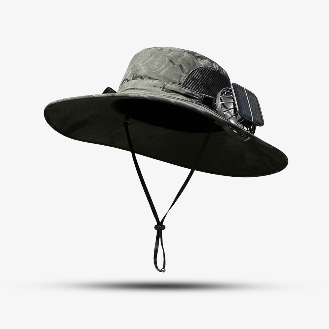 Sun Hat - Dual Fan - Solar USB