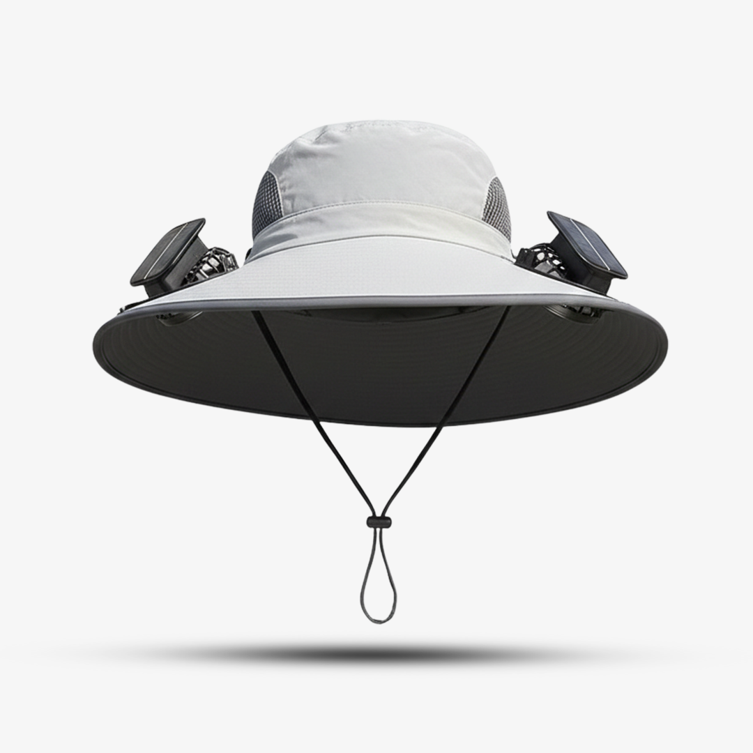 Sun Hat - Dual Fan - Solar USB