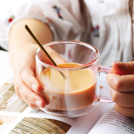 Tinted Glass Mug for Hot Beverages