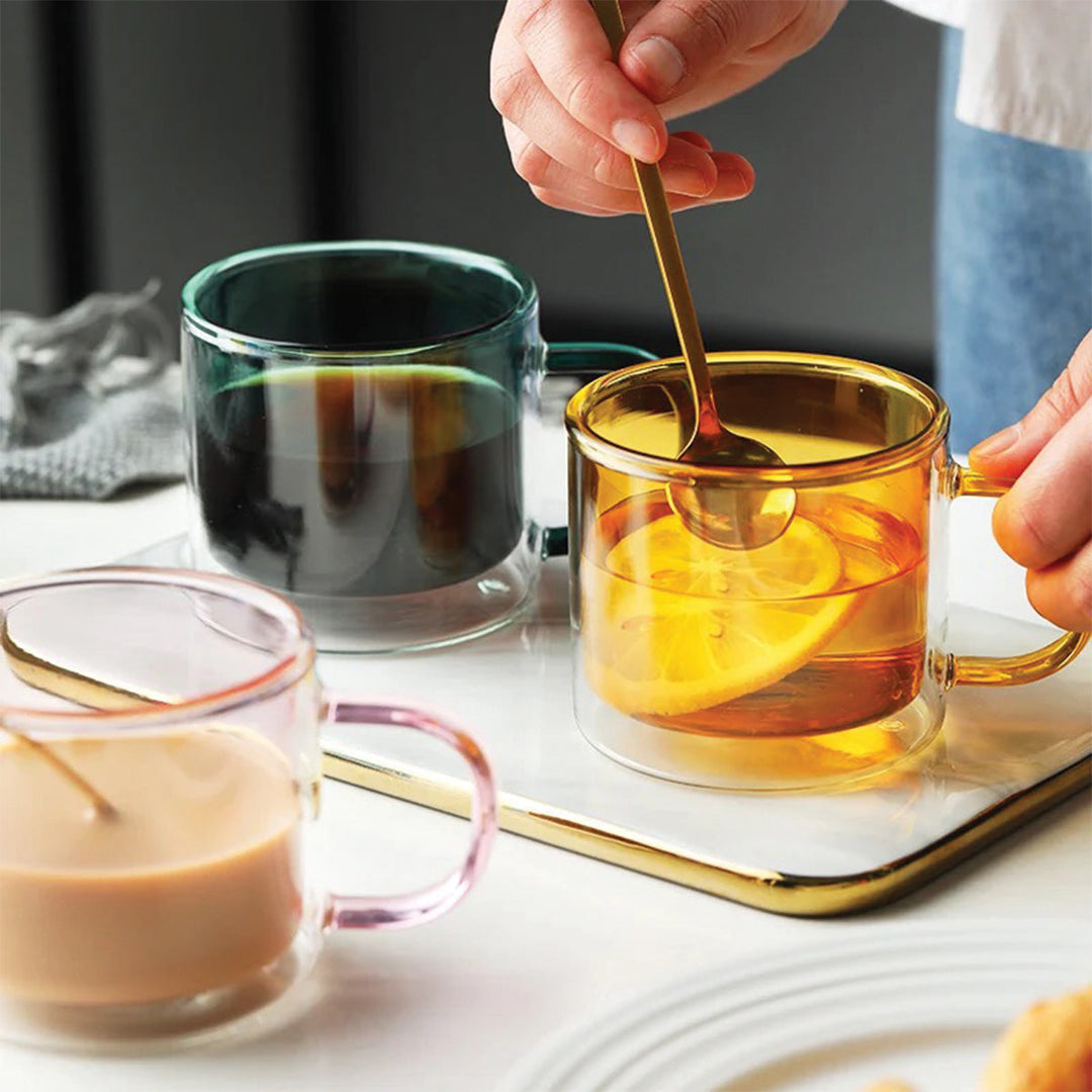 Tinted Glass Mug for Hot Beverages