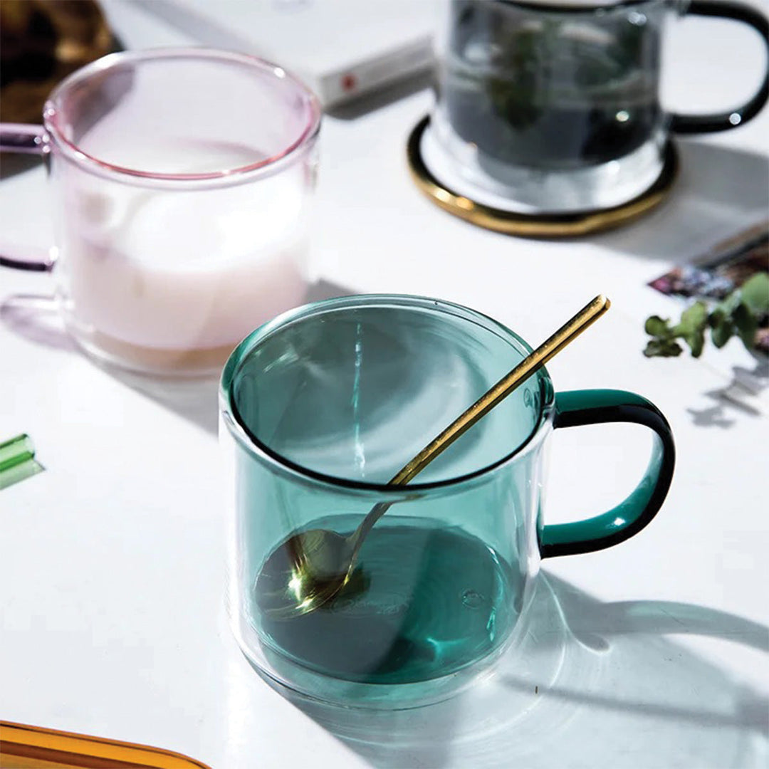 Tinted Glass Mug for Hot Beverages